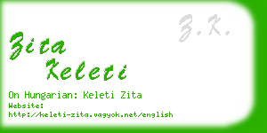 zita keleti business card
